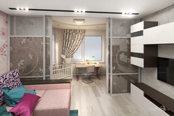 Design of living room and children's room in one room 18