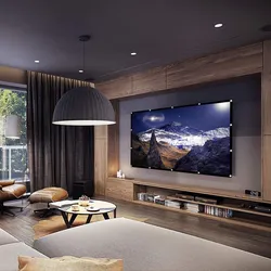 TV wall design in the living room
