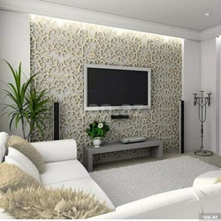 TV wall design in the living room