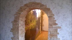 Арка камнем в квартире фото