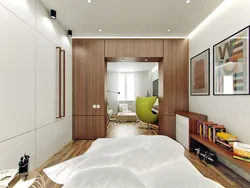 Rectangular bedroom design photo 15