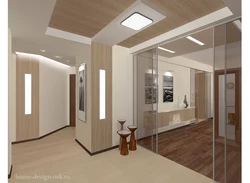 Қонақ бөлмесінің фотосуретімен біріктірілген дәліз