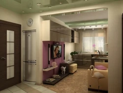 Combined corridor with living room photo