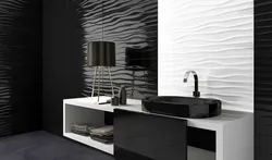 Bathtub interior tiles wave