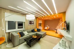 Mətbəx Qonaq Otağında Mebel Təşkil Foto