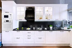 Kitchen interior in white colors