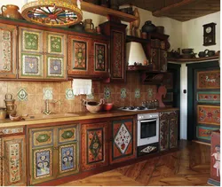 Photo of kitchen interior Russian style