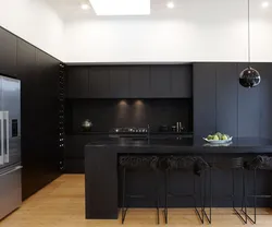 Modern black kitchen design