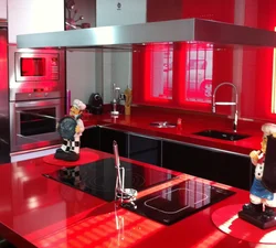 Kitchen Black And Red Photo Walls
