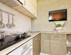 Kitchen Design 6 M2 With Refrigerator And Gas In Khrushchev