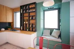 Kitchen niche photo in a new building