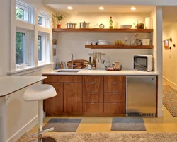 Kitchen niche photo in a new building