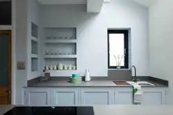Kitchen niche photo in a new building