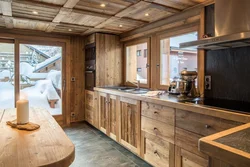 Kitchen chalet photo in the style of a country house