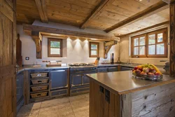 Kitchen chalet photo in the style of a country house