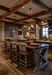 Kitchen chalet photo in the style of a country house