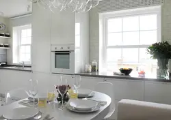 Kitchen with two windows interior design