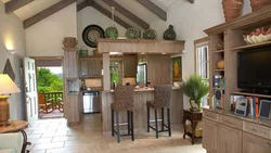 Kitchen living room country house photo