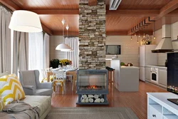Kitchen living room country house photo