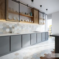 Modern kitchen tile design