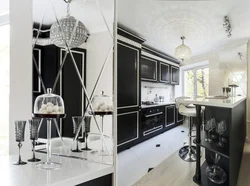 Photo mirror in the kitchen interior photo
