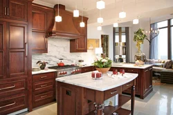Kitchen color brown color combination photo