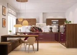 Kitchen color brown color combination photo