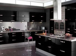Варианты дизайна черной кухни