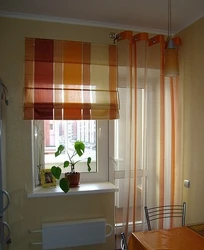Curtains for the kitchen with a balcony door and window modern design