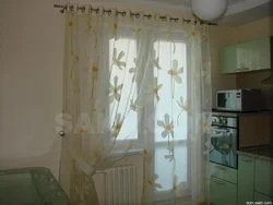 Balkon Qapı Və Pəncərə Müasir Dizayn Ilə Mətbəx Üçün Pərdələr