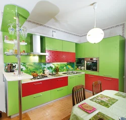 Countertop for green kitchen photo