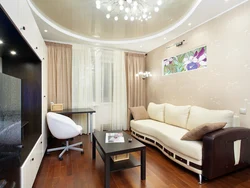Suspended ceilings in the living room design photo two-level photo