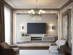 Decorate A Wall In The Living Room With A TV Interior Photo