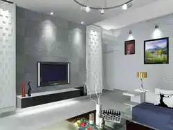 Oturma Otağında Divarı Televizorun Daxili Fotoşəkili Ilə Bəzəyin
