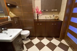 Bathroom Design In Brown And Beige Tones