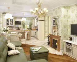 Provence Style In The Interior Of The Kitchen, Living Room In The House Photo