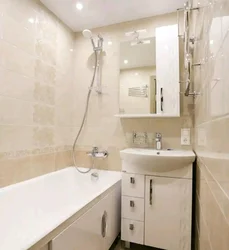 Bathroom design in a panel house of 9 floors