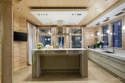 Kitchen in a house made of timber photo projects