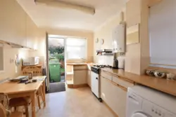 Kitchen design with terrace door