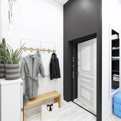 Scandinavian hallway design photo