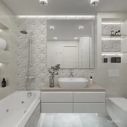 Light bathroom design photo for a small bath