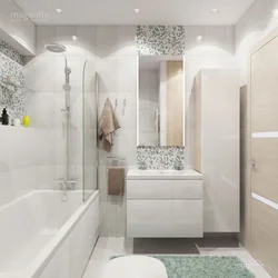 Light bathroom design photo for a small bath