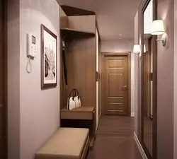 Design of a long narrow hallway in a modern style