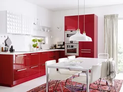 Kitchen Red Facades Photo