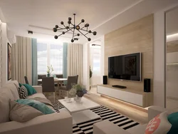 Living room 22 square meters design