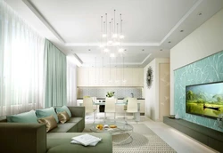 Living room 22 square meters design