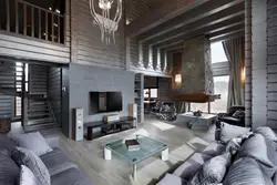 Photo of a wooden living room