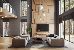 Photo of a wooden living room