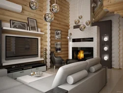 Photo of a wooden living room