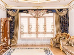 Ламбрекен в гостиную в современном стиле фото